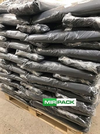 Мешки для мусора 240 литров, 80 мкм, 50 шт, ПВД, черные, в пачках - Вид 7