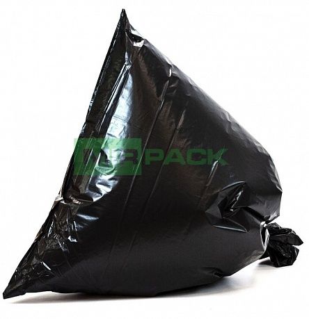 Мешки для мусора 180 л, 90 мкм, ПВД, в пачках 50 шт. черные, 2х слойные - Вид 2