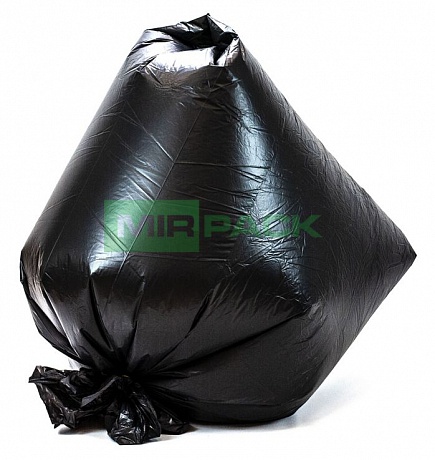 Мешки для мусора 360 литров, 40 мкм, в пачках ПВД, черные, пласт - Вид 5